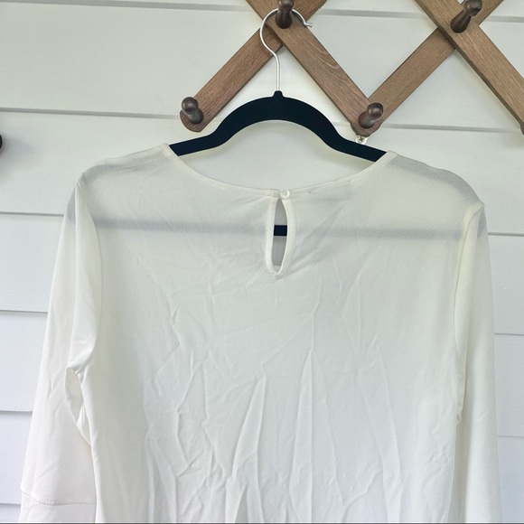 NEW Jones New York White Shirttail Hem Top - Picture 6 of 6
